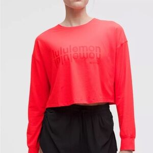 Lululemon Muscle Love Long Sleeve Shirt Motif - Coral / Size 10
